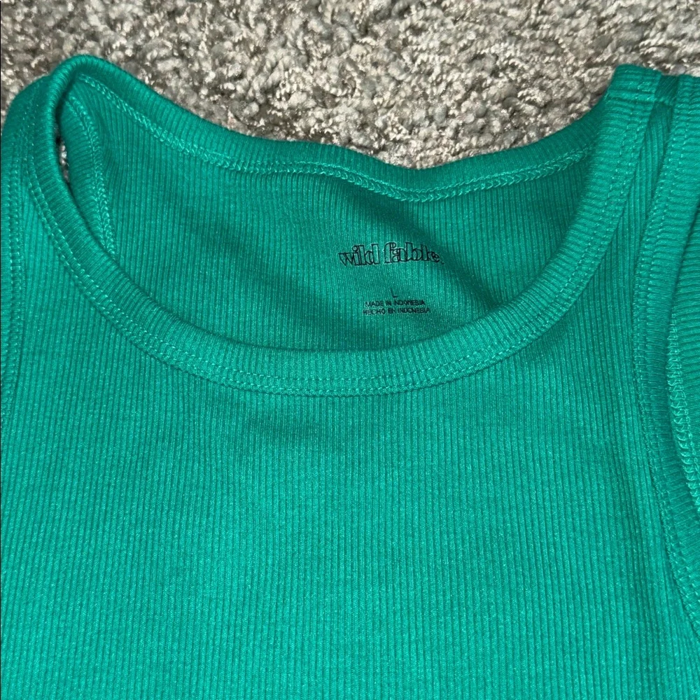 Wild Fable Ribbed Crop Tank Top (Large) - Picture 3 of 6